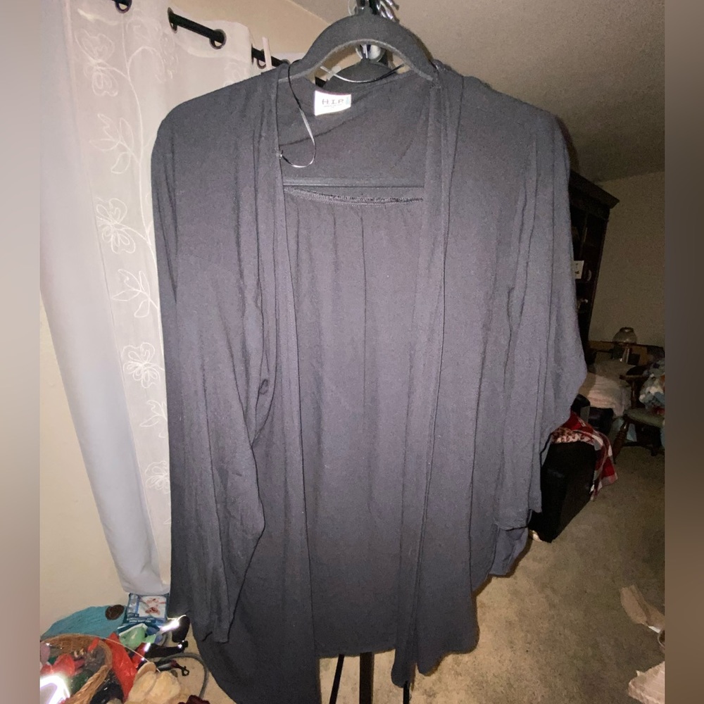 H.I.P black sweater size xl cardigan